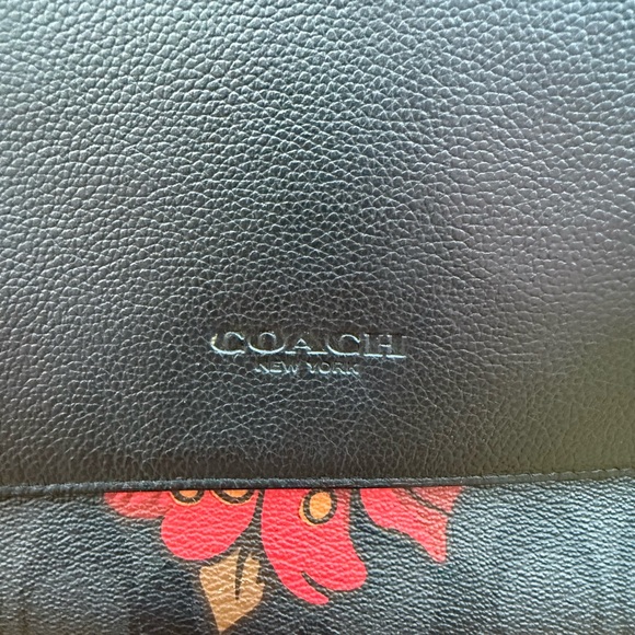 Coach Charlie Black and Red Floral Messenger Bag - Picture 2 of 7